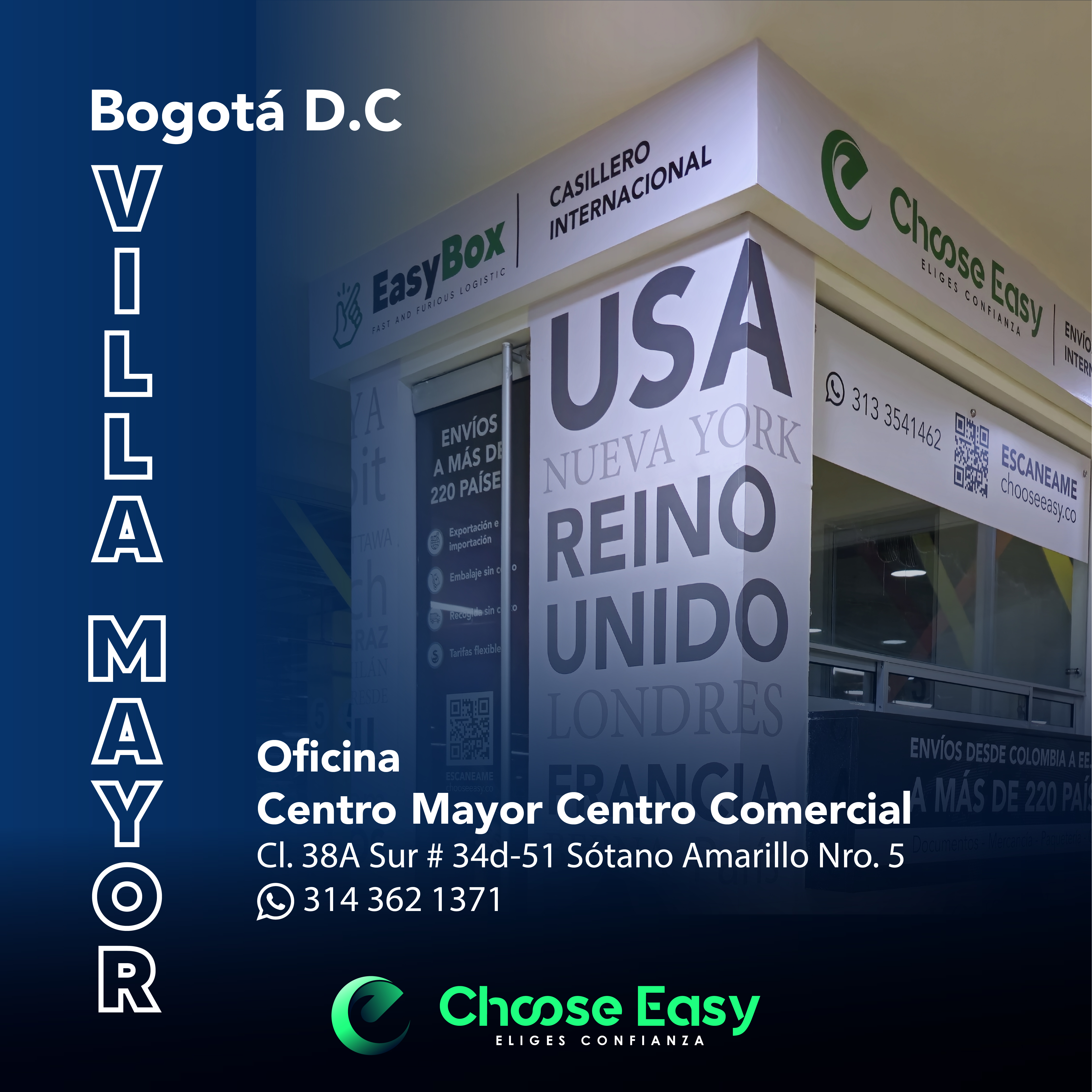 Oficina EasyBox Villa Mayor Centro Mayor – casillero virtual en Bogotá