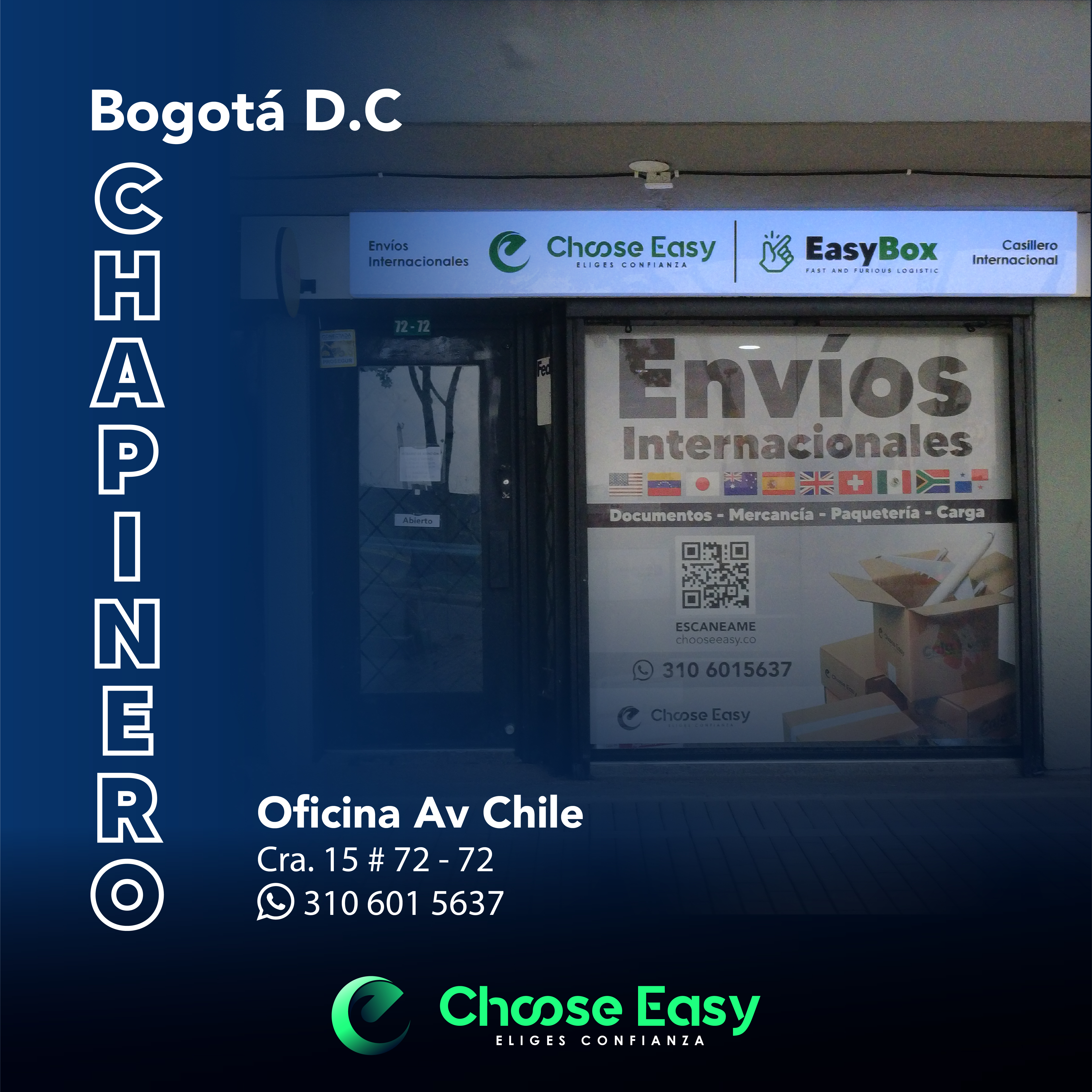 Oficina EasyBox Chapinero Av. Chile – casillero virtual en Bogotá