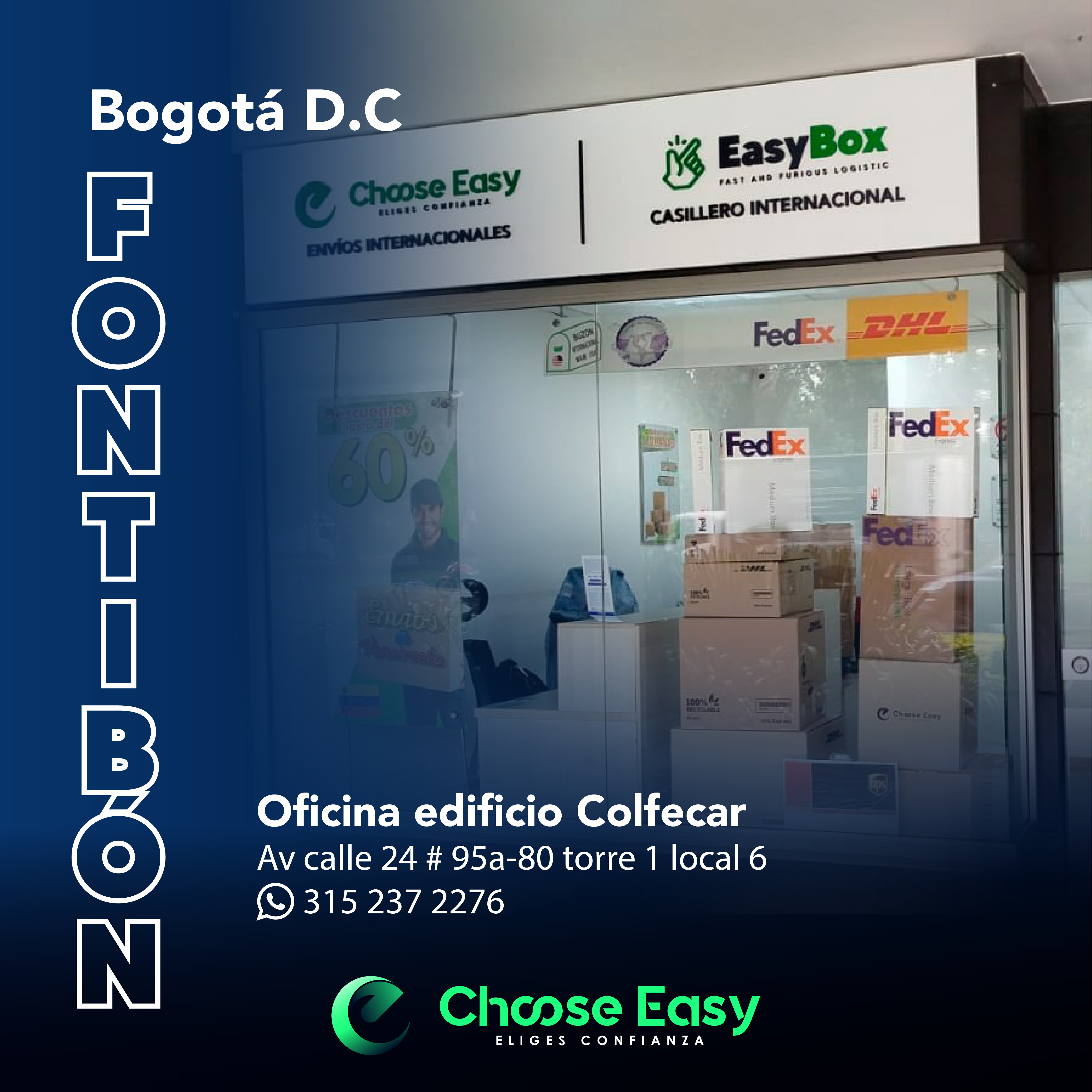 Oficina EasyBox Fontibón Modelia Colfecar – casillero virtual en Bogotá